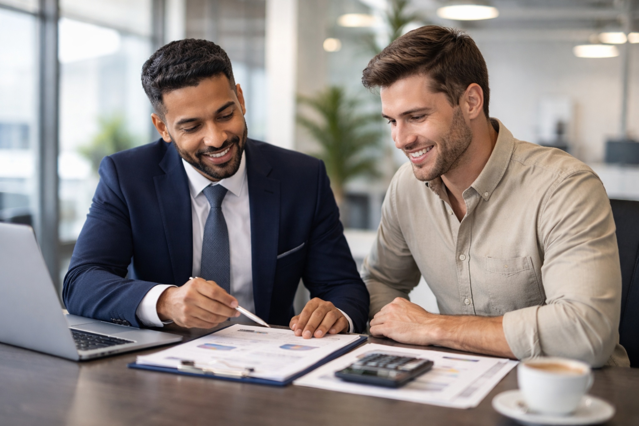 Accountant helping a client